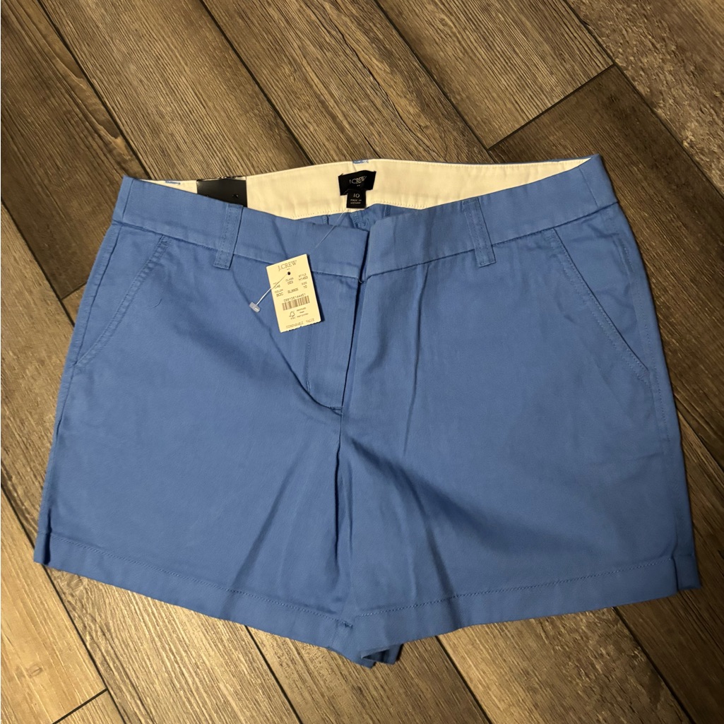 J. Crew Womenâs Chino 5â Inseam Color: Blue Size: 10 Nwt